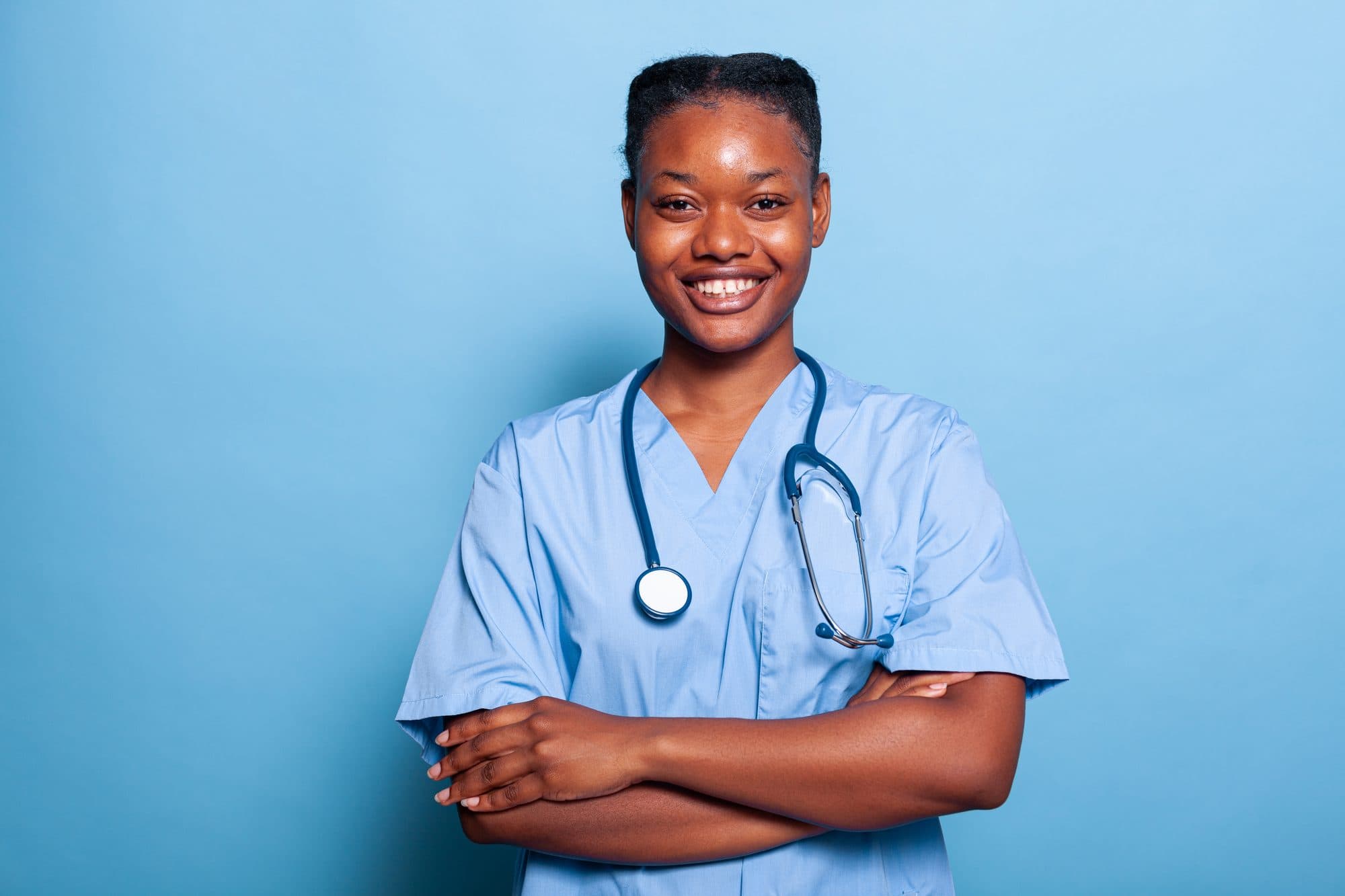A nurse caring for a patient